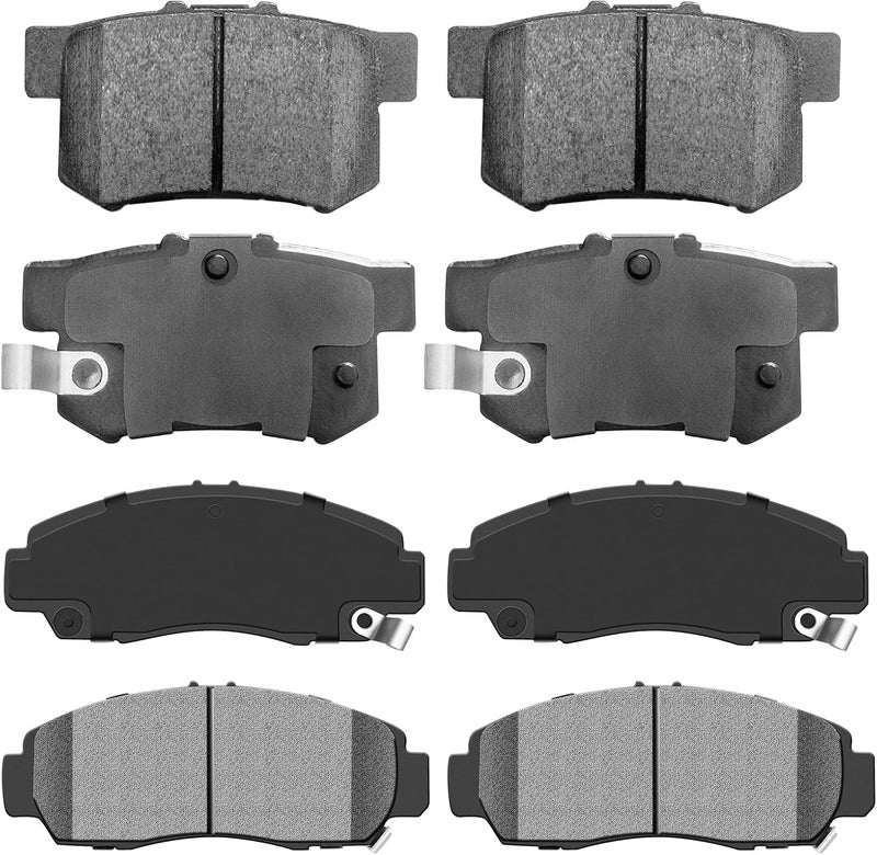 EXPPOWER Replacement for Front Carbon Fiber Ceramic Brake Pads, Front Rear Ceramic Brake Pads Sets For Acura TSX 2004-2008,For Honda For Accord 2003-2004 - Image 1